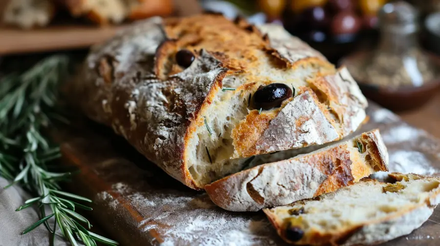 Olive and Rosemary Sourdough