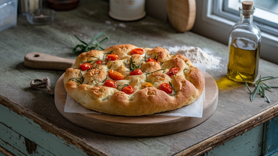 Anne Burrell's delightful focaccia bread