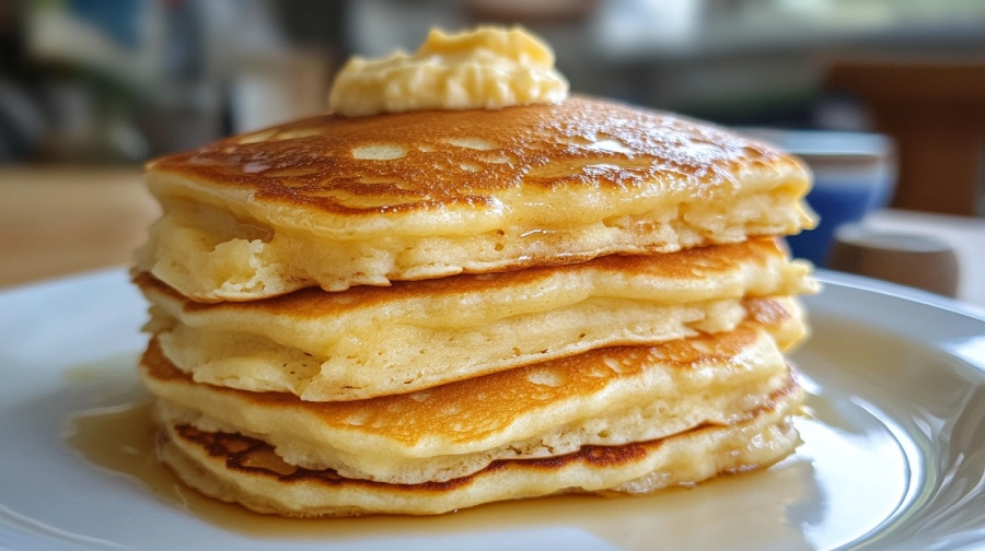 Fluffy Sourdough Pancakes