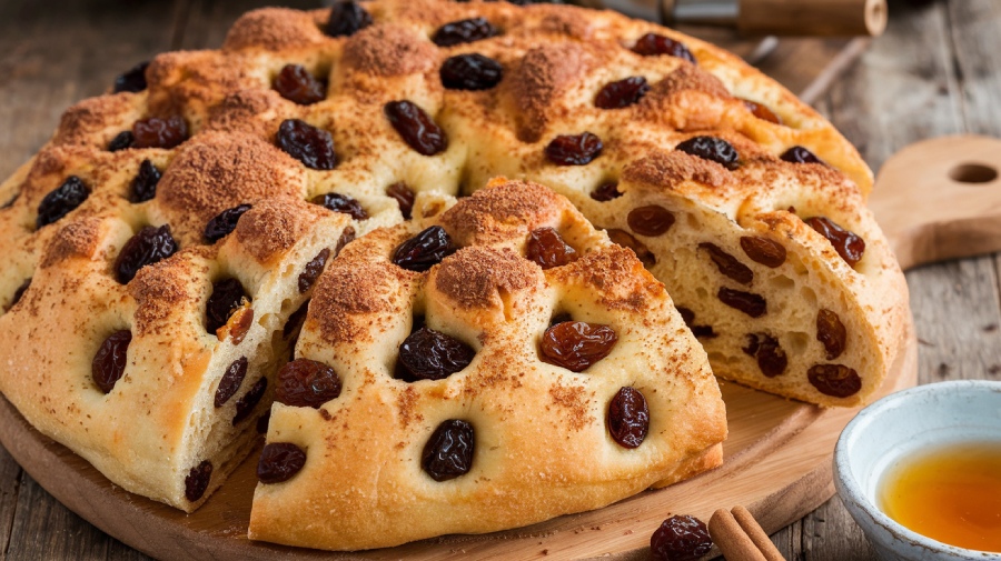 Cinnamon Raisin Focaccia