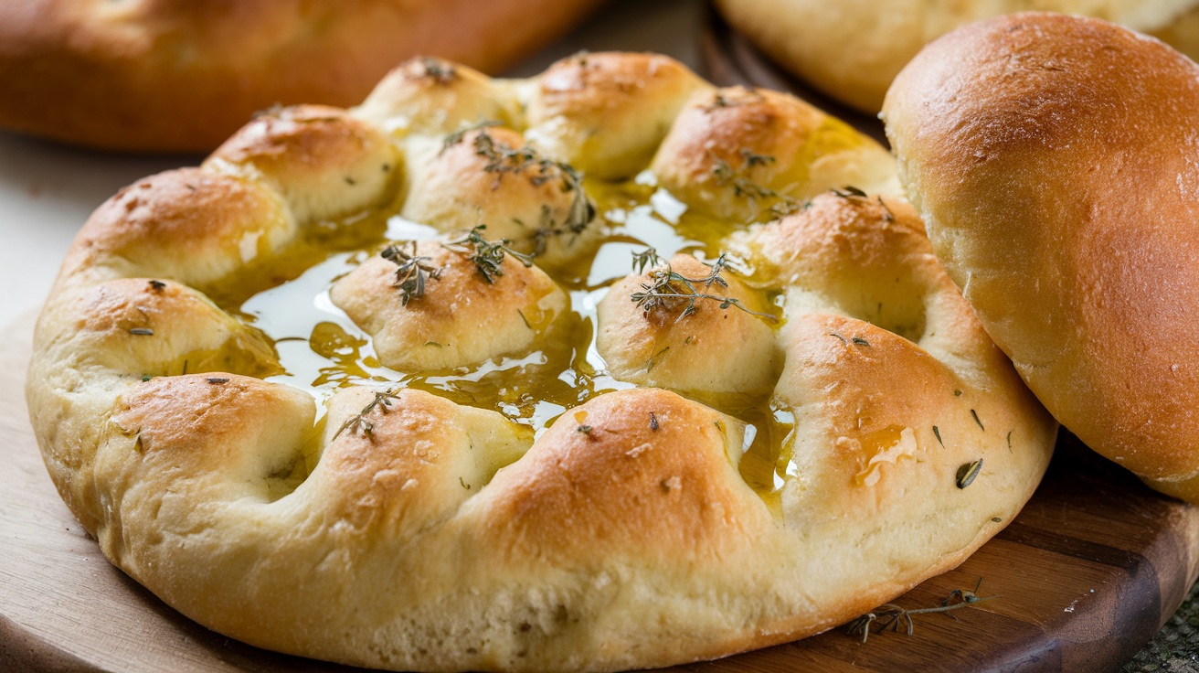 Focaccia Bread From Frozen Rolls