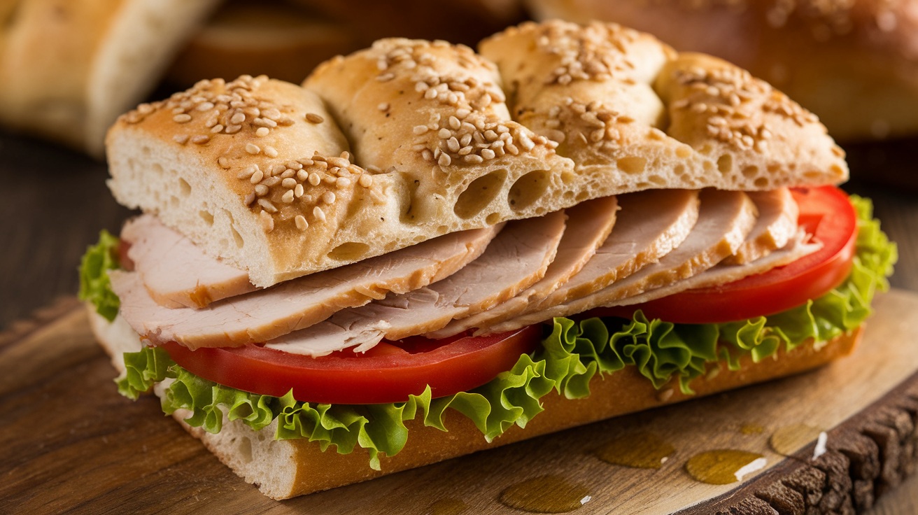 Turkey Focaccia Sandwich