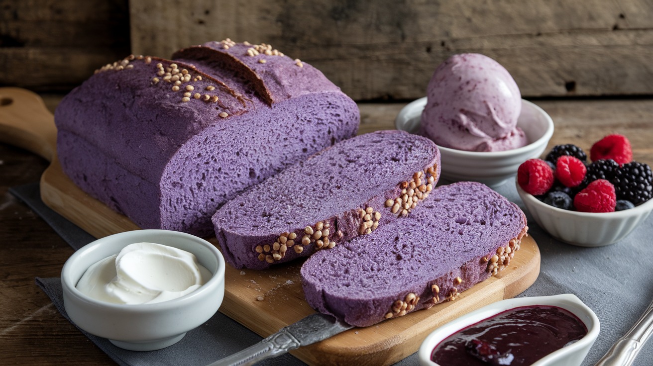 Ube Coconut Milk Sourdough: Bright, Colorful and Healthy