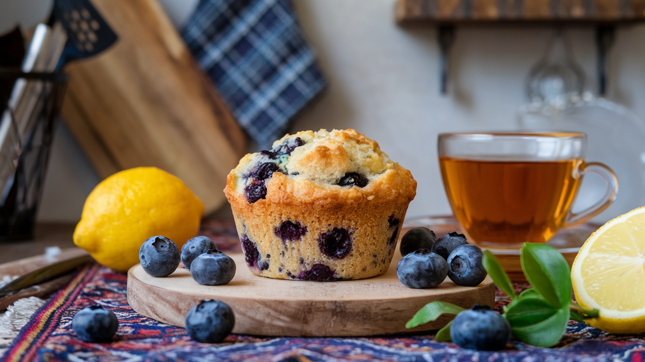 Sourdough Blueberry Muffins