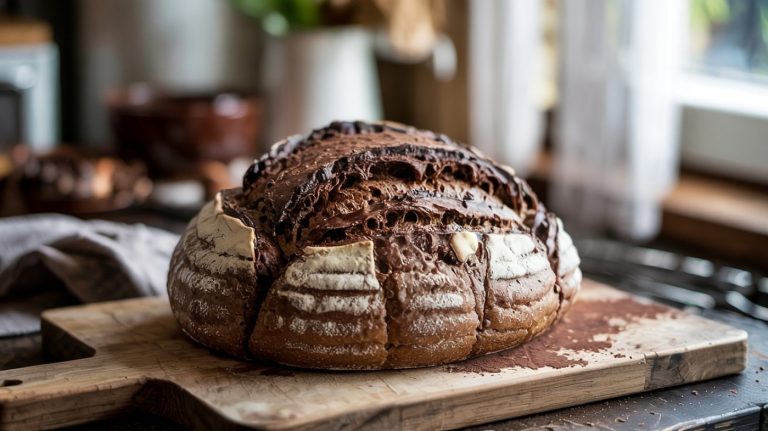 Double Chocolate Espresso Sourdough Bread
