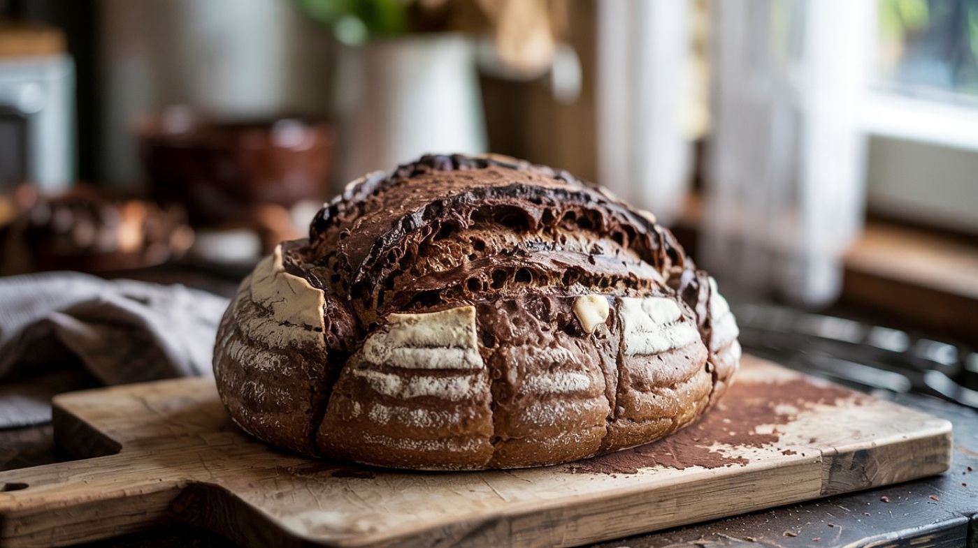 Double Chocolate Espresso Sourdough Bread