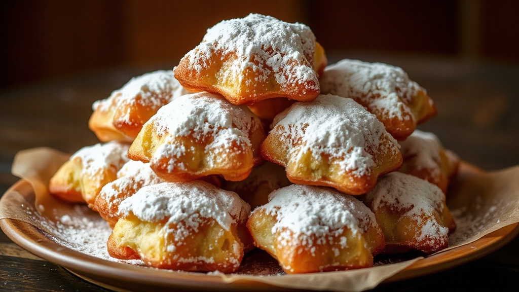 Serving and Enjoying Freshly Made Beignets