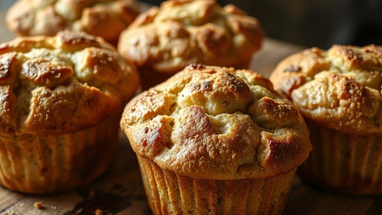 apple flavored sourdough muffins