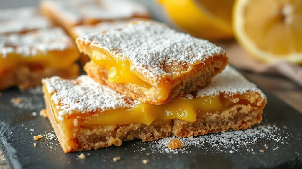 lemon sourdough discard bars
