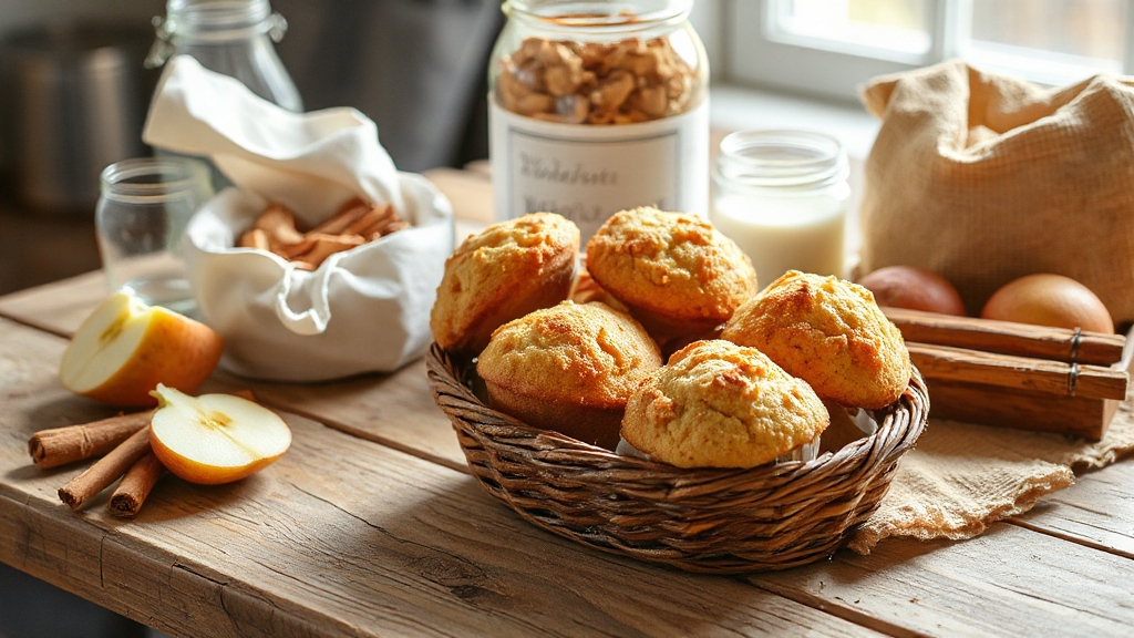sourdough apple muffin ingredients