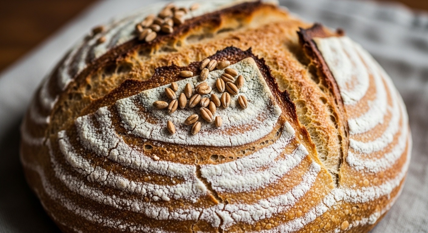 cracked wheat sourdough bread