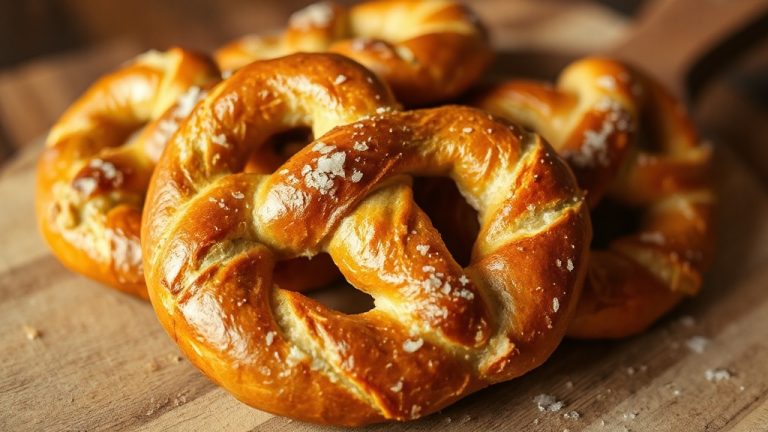 crunchy salty baked pretzels