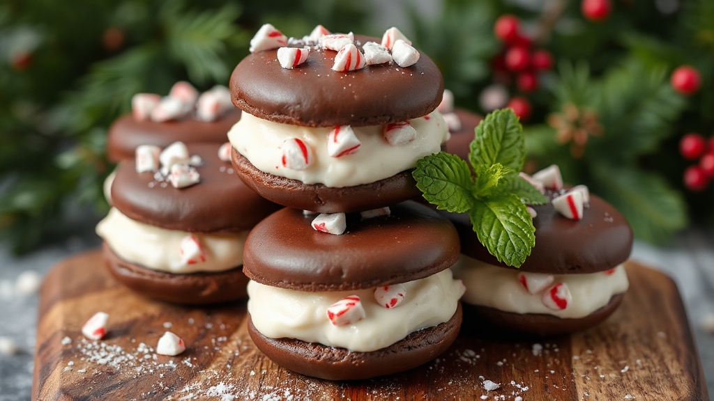 festive decorated peppermint treats