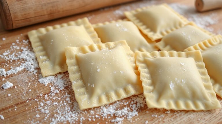 fresh homemade ravioli dough