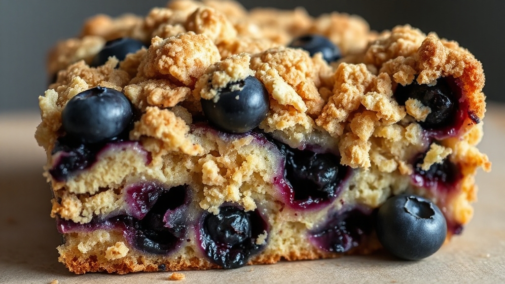 layer batter blueberries crumb