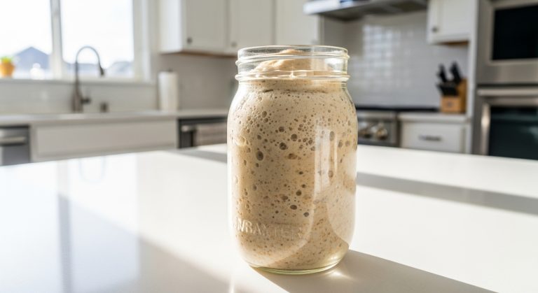 peaked sourdough starter