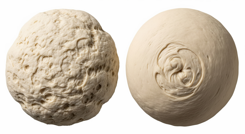 Differences Between Under-Kneaded and Over-Kneaded Dough