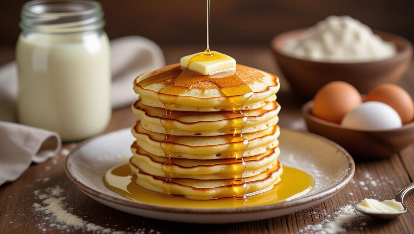 flavorful airy sourdough pancakes