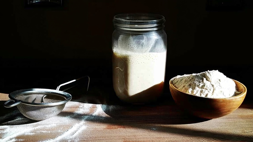 use fresh flour water warmth