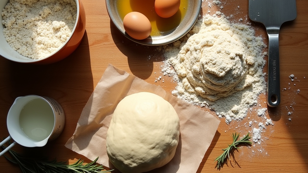 gather ingredients for sourdough pizza