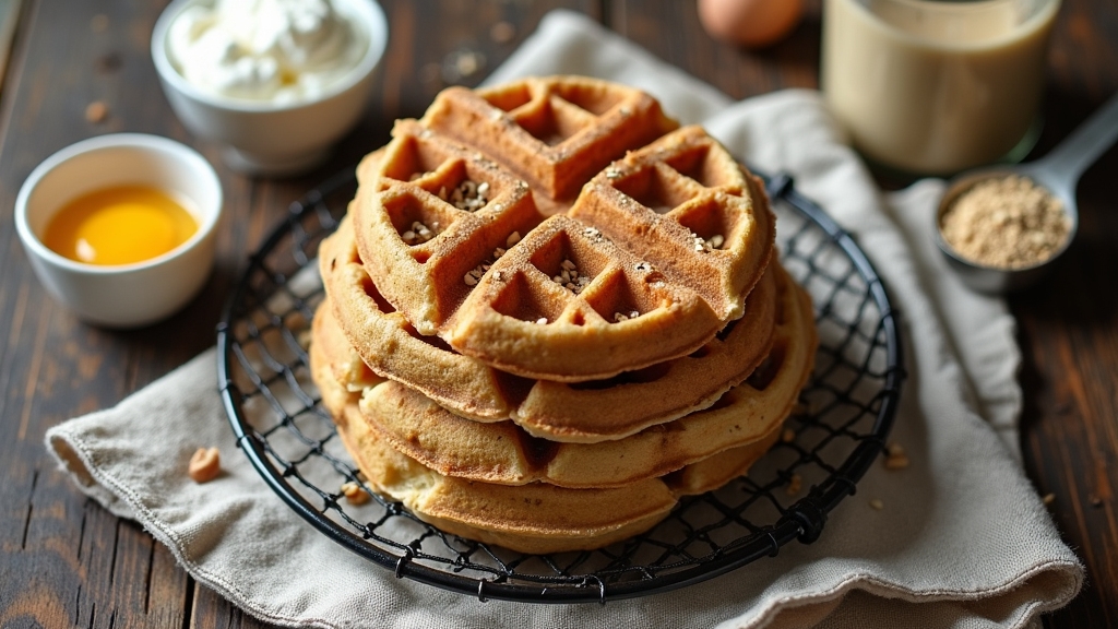 high protein sourdough waffles