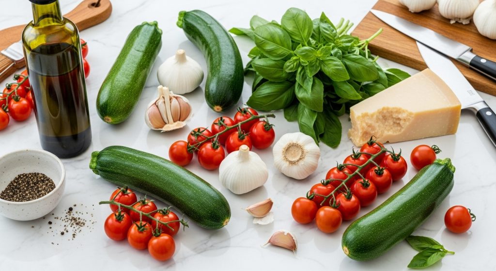 Ingredients Needed for Zucchini Tomato Bake