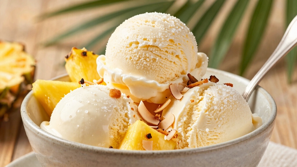 coconut pineapple ice cream