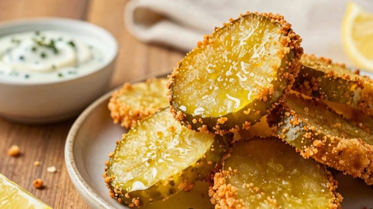 crispy air fried pickle slices