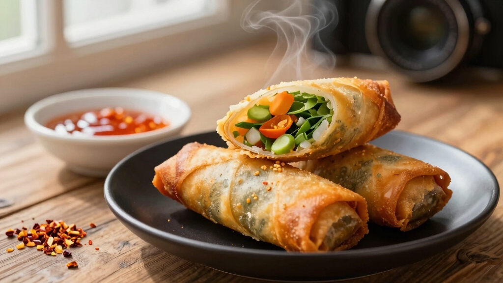 crispy air fried spring rolls