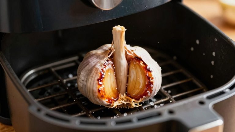 roast garlic quickly in airfryer