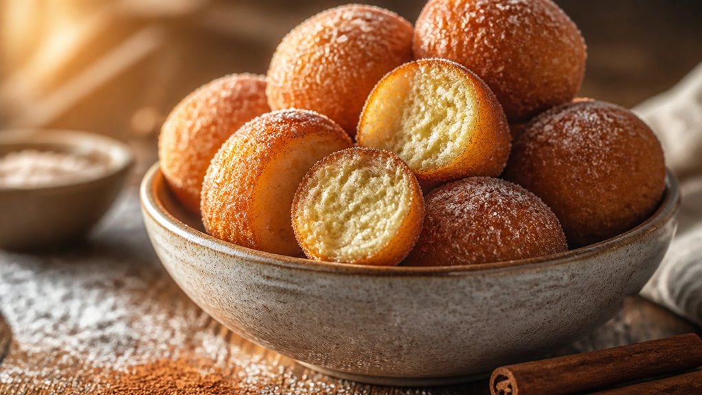 air fried cinnamon sugar donut holes
