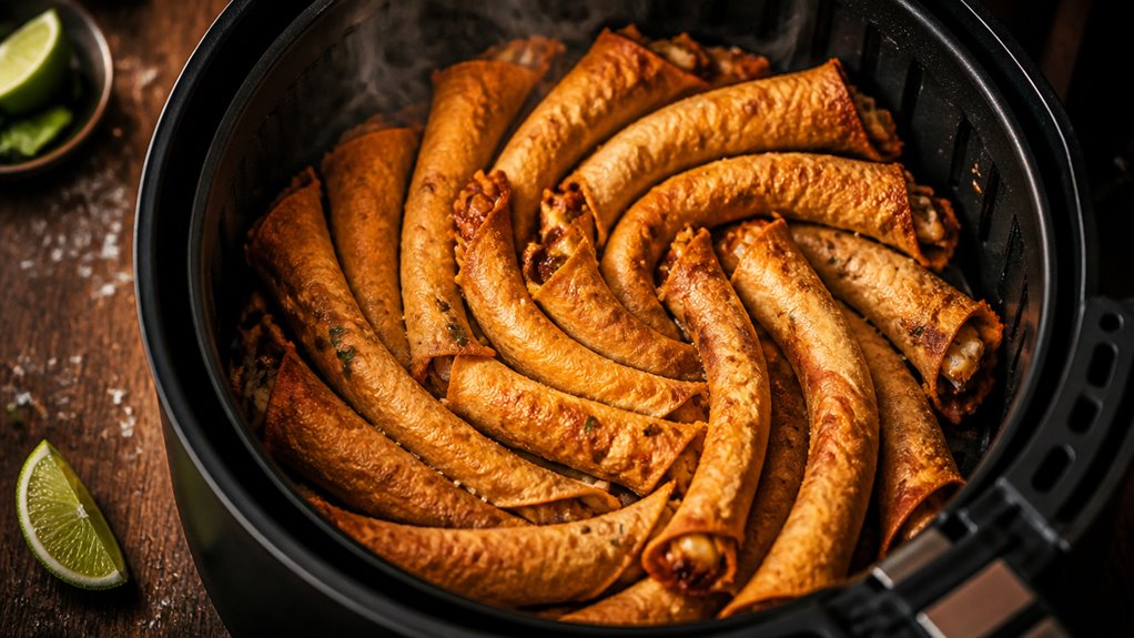 air fry taquitos until crispy