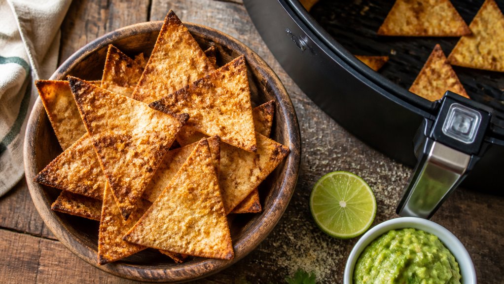 air fried keto tortilla chips