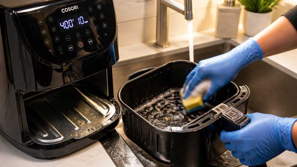 cleaning a cosori air fryer