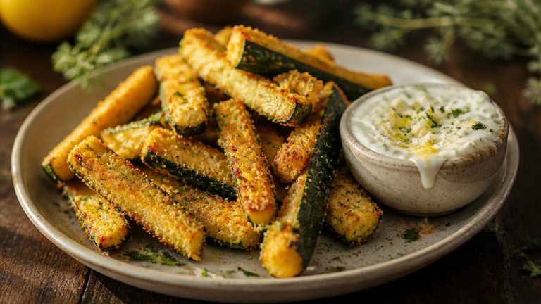 crispy air fried zucchini fries