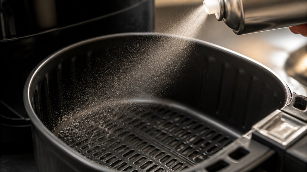 use oil spray sparingly