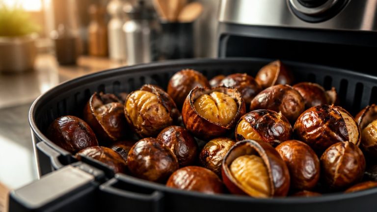 air fried roasted chestnuts technique