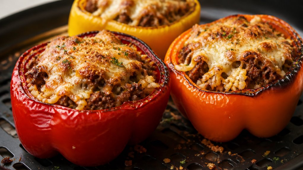 air fried stuffed peppers timing