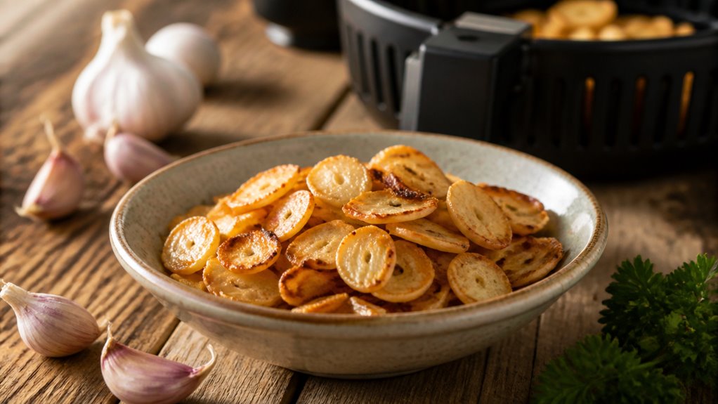 air fried crispy garlic chips