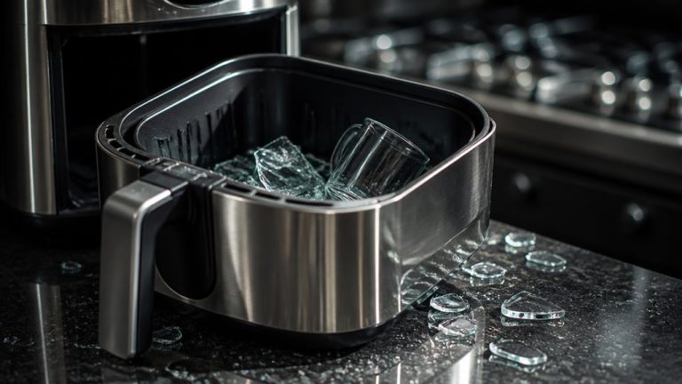 avoid using glass in airfryers