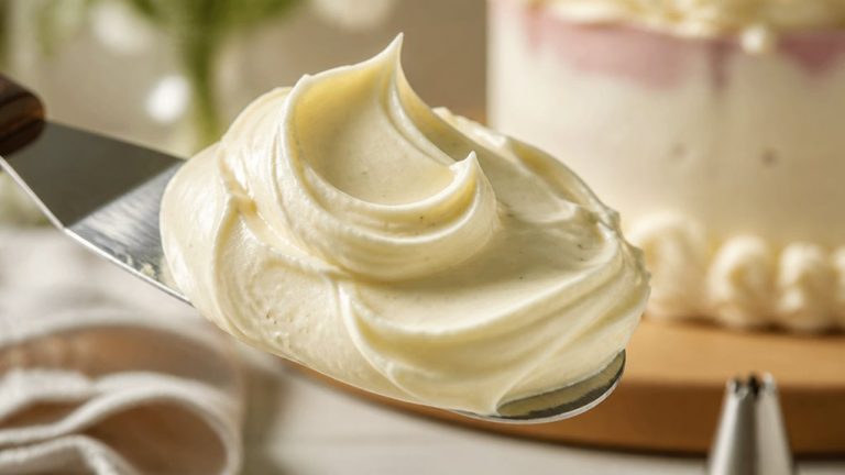 smooth meringue based buttercream frosting