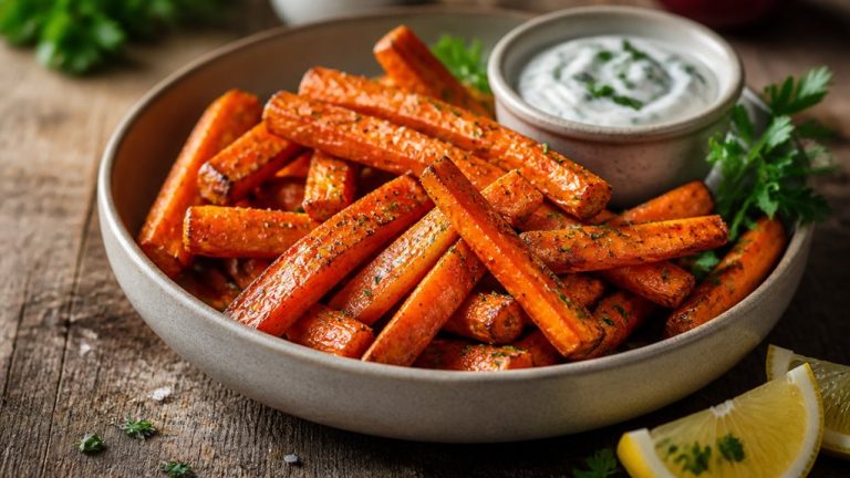 air fried crispy carrot fries