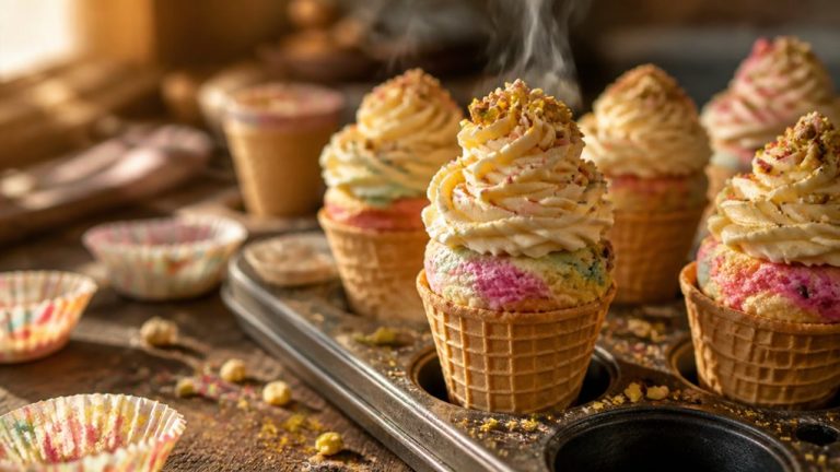 bake cupcakes in cones