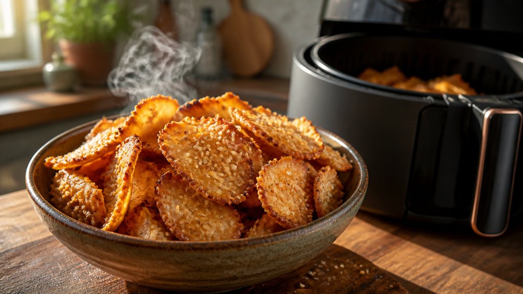 crispy air fried chicken chips